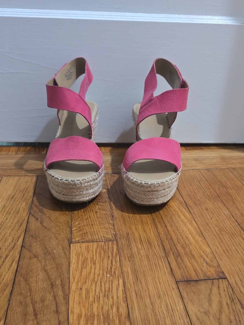 Franco Sarto Pink Espadrille Wedge Sandals